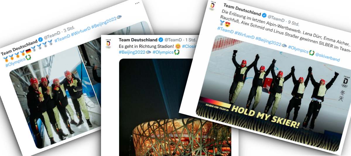 Jubel, Trubel, Heiterkeit im Twitter-Feed von Team Deutschland